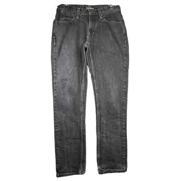 Freeworld Jeans -Mens 33x32-Messenger Dark Gray Black Straight Leg - Picture 1 of 7